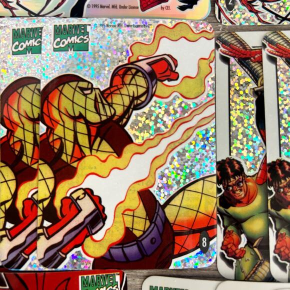 Vintage 1995 CEL Spiderman Vending Machine Holo PRISM Stickers Set of 76 EUC - Picture 10 of 11